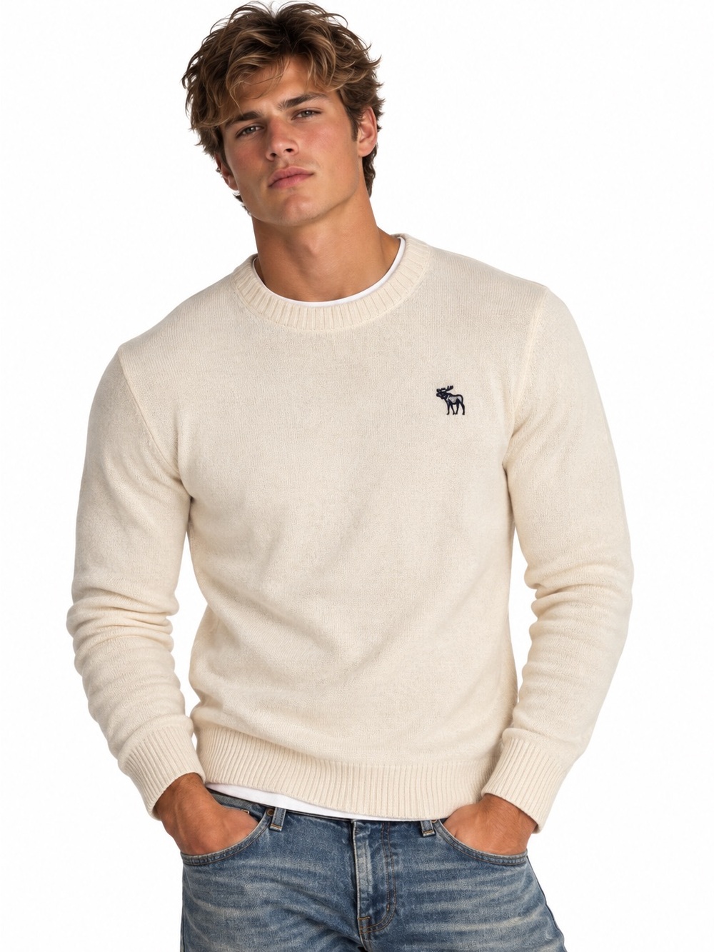 Abercrombie & Fitch 2000s 100% Cashmere Muscle Pullover